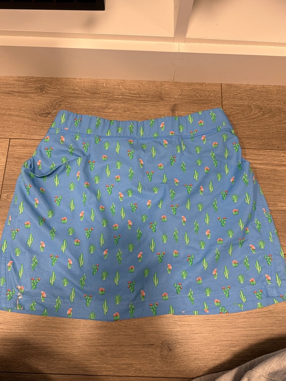 Polo by Ralph Lauren Light Blue Cactus Print Skirt